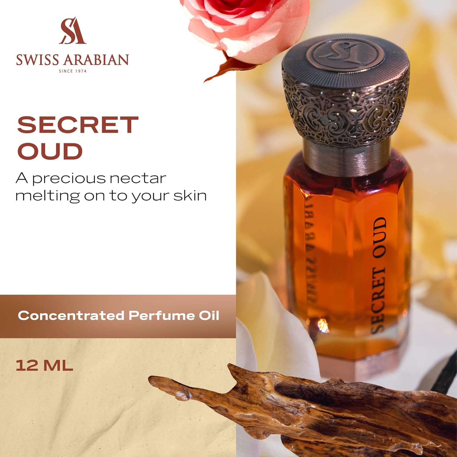 Secret Oud 1073 Concentrated Perfume Oil 12ml | Swiss Arabian